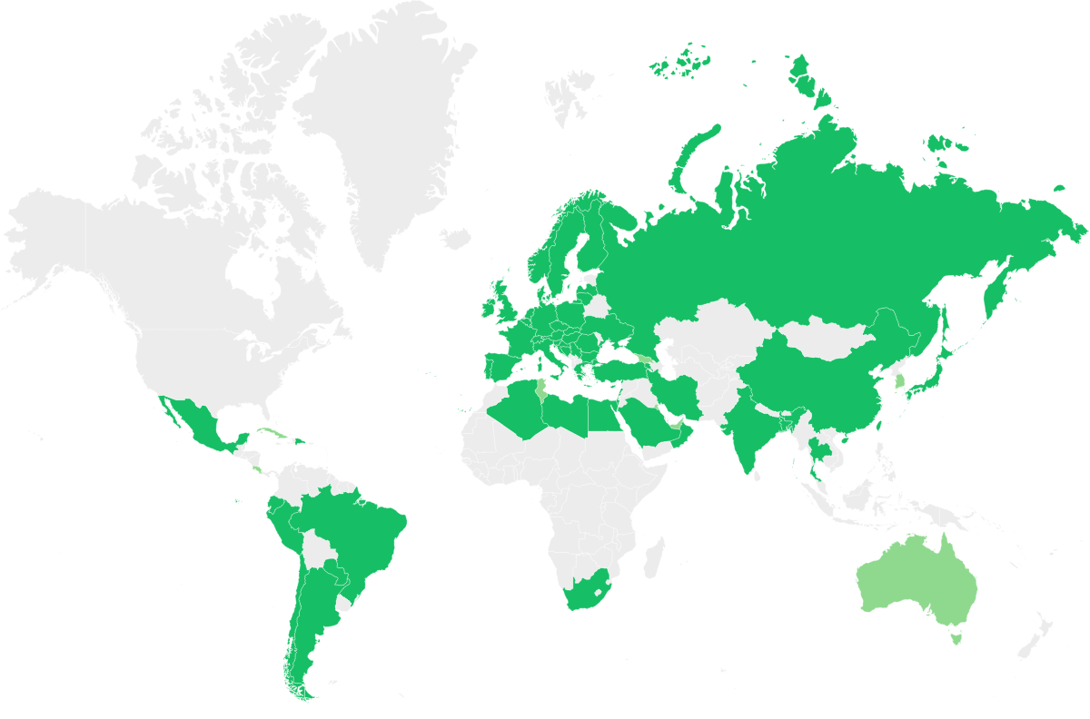 Map of PRINTO countries